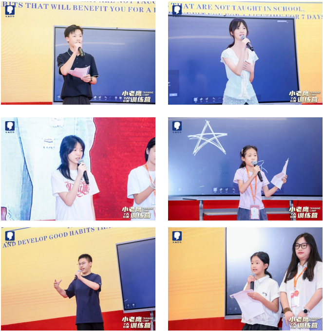 学员上台演讲、才艺展示